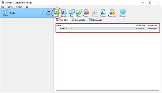 Añadir archivo VDI