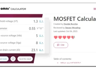 Los 3 mejores sitios web gratuitos para calcular MOSFET en línea Los 3 mejores sitios web gratuitos para calcular MOSFET en línea