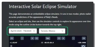 Simulador de eclipse solar interactivo y gratuito en línea Simulador de eclipse solar interactivo y gratuito en línea