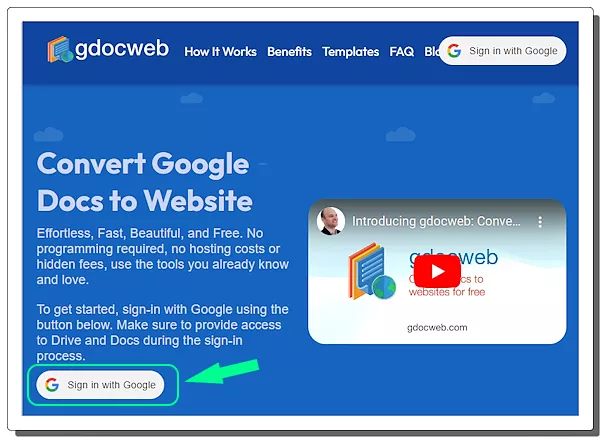 Crea un sitio web desde Google Docs y hospédalo gratis